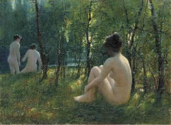 Lionel Walden The Bathers, oil painting by Lionel Walden, oil painting picture